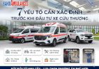 7 yếu tố cần xác định trước khi đầu tư xe cứu thương